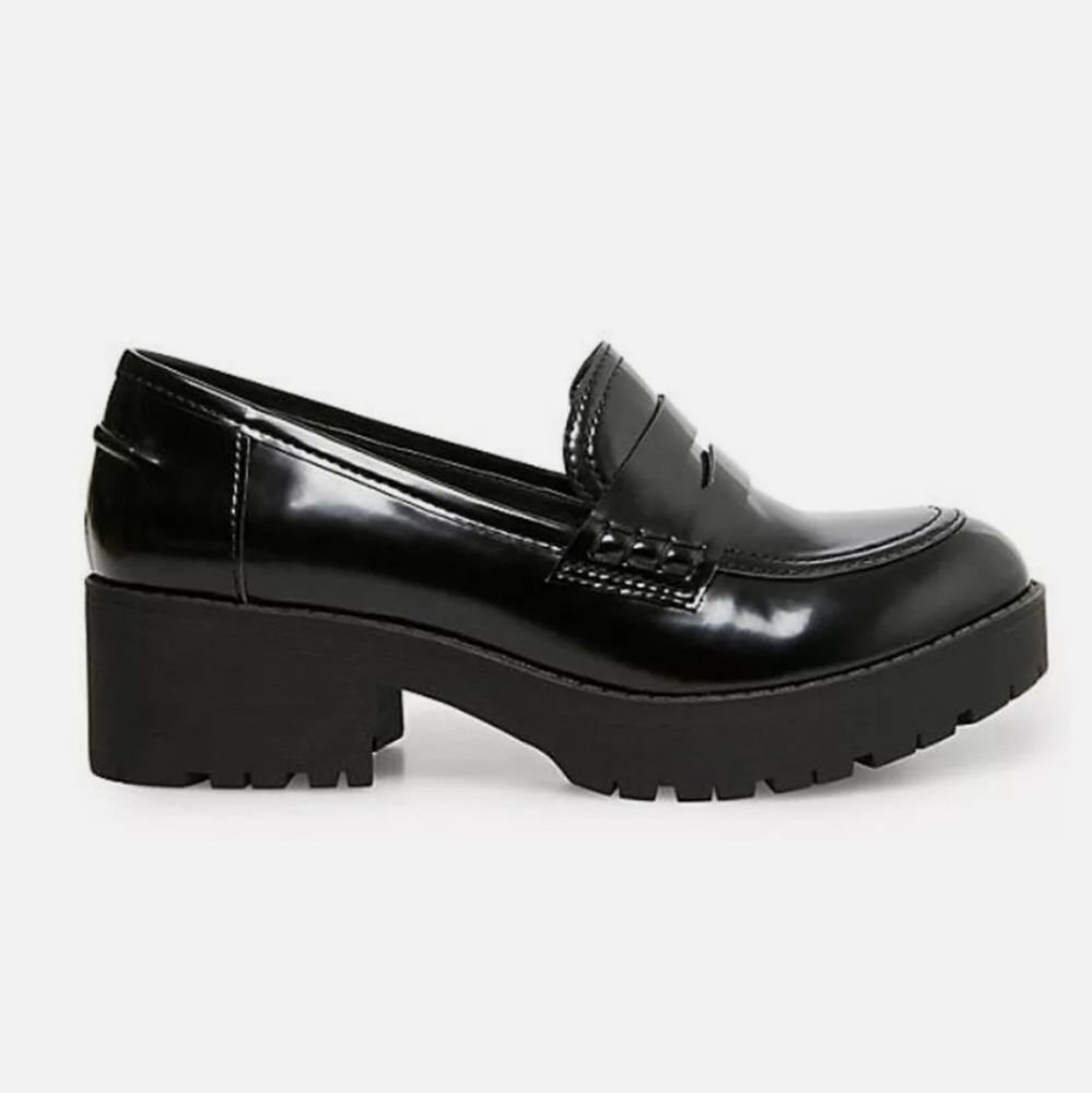Madden Girl Bettee Platform Chunky Loafers Black - Picture 1 of 6